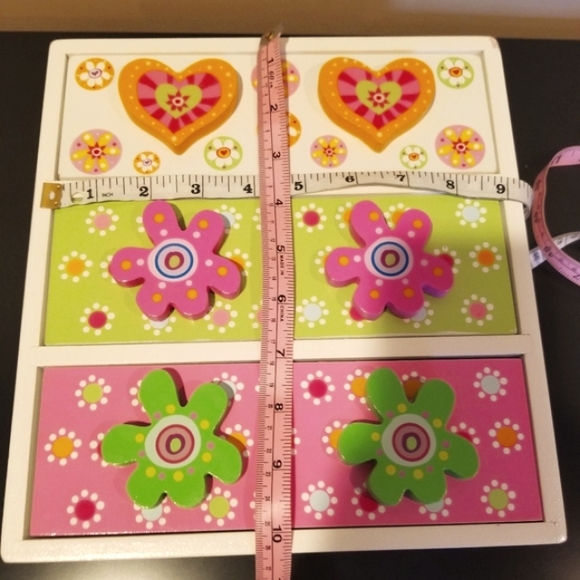 Bead Bazaar Pink, Orange, Green Whimsical Girls Wooden Jewelry Bead Box - Picture 5 of 12